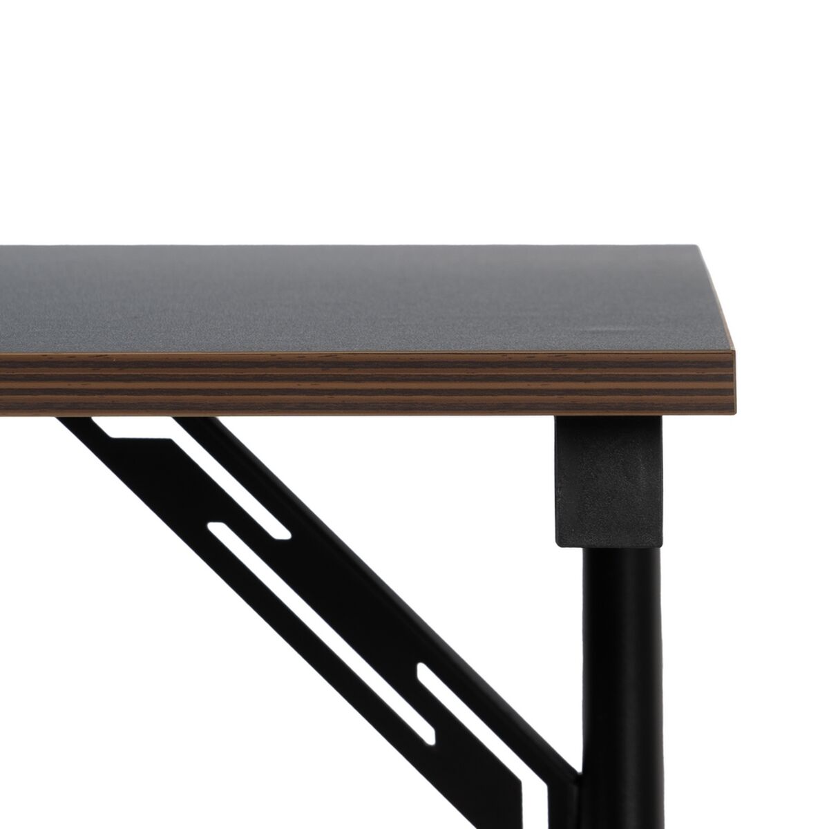 Skrivebord Træ MDF Sort Natur 120 x 60 x 75 cm